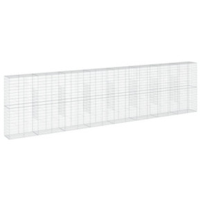 Coș Gabion cu Capace Argintiu 800x50x200 cm - Fier Galvanizat 2