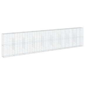Coș Gabion cu Capac Argintiu 900x50x200 cm - Fier Galvanizat 2