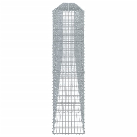 Coș Gabion cu Capac Argintiu 900x50x200 cm - Fier Galvanizat
