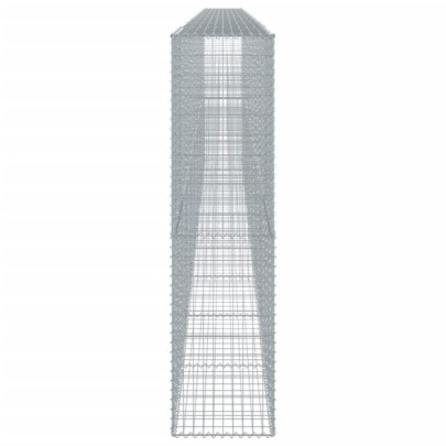 Coș Gabion cu Capac Argintiu 900x50x200 cm - Fier Galvanizat