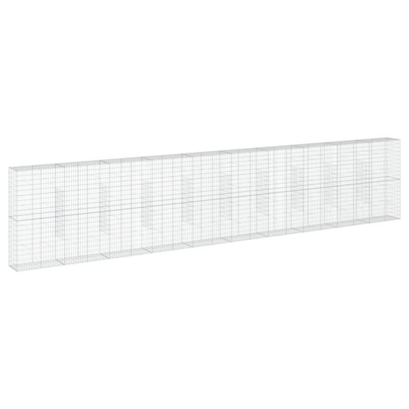 Coș Gabion cu Capac - Fier Galvanizat - 100x50x200 cm