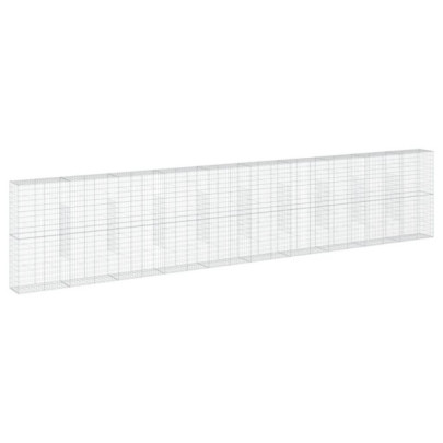 Coș Gabion cu Capac - Fier Galvanizat - 100x50x200 cm