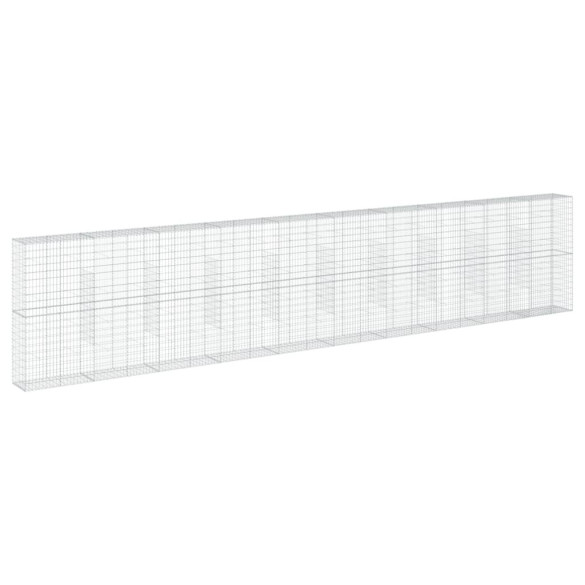 Coș Gabion cu Capac - Fier Galvanizat - 100x50x200 cm