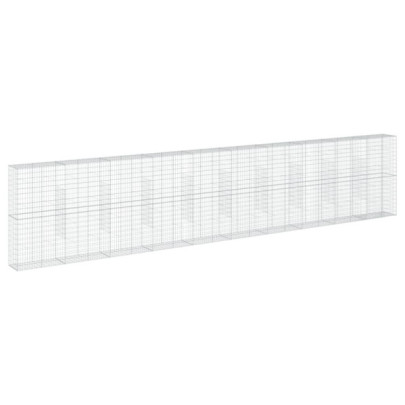 Coș Gabion cu Capac - Fier Galvanizat - 100x50x200 cm