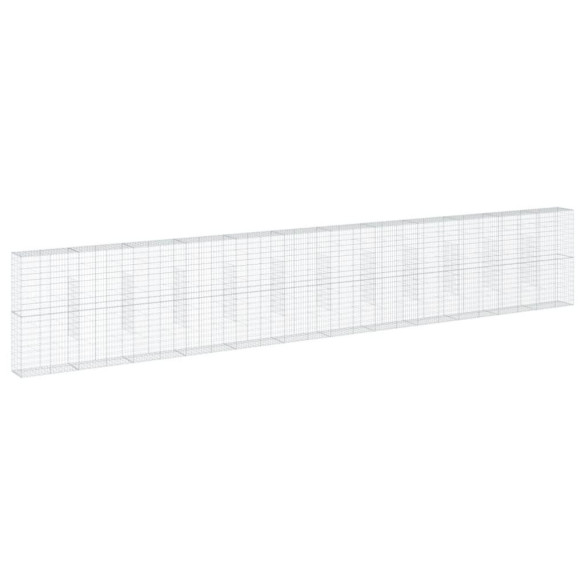 Coș Gabion cu Capac - Fier Galvanizat - 120x50x200 cm