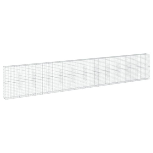 Coș Gabion cu Capac - Fier Galvanizat - 120x50x200 cm