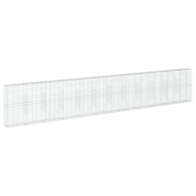 Coș Gabion cu Capac - Fier Galvanizat - 120x50x200 cm