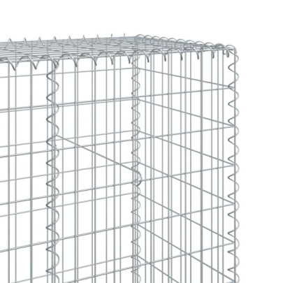 Coș Gabion cu Capac - Fier Galvanizat - 120x50x200 cm