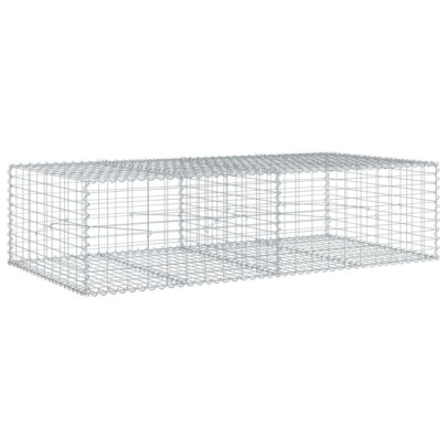 Coș Gabion cu Capac - Fier Galvanizat 200x100x50 cm