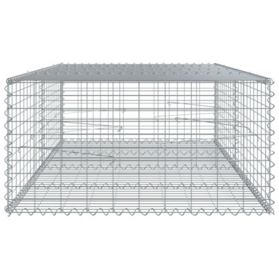 Coș Gabion cu Capac - Fier Galvanizat 200x100x50 cm