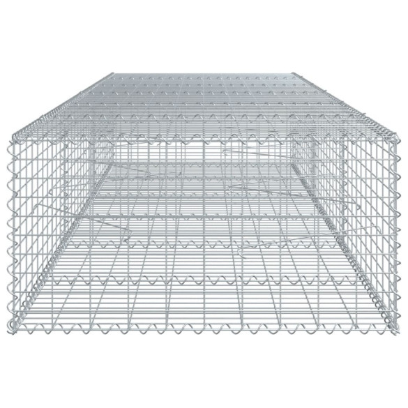 Coș Gabion cu Capac 300x100x50 cm - Fier Galvanizat Rezistent