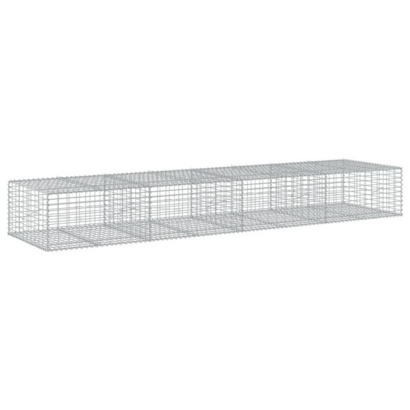 Coș Gabion cu Capac - Fier Galvanizat - 400x100x50 cm