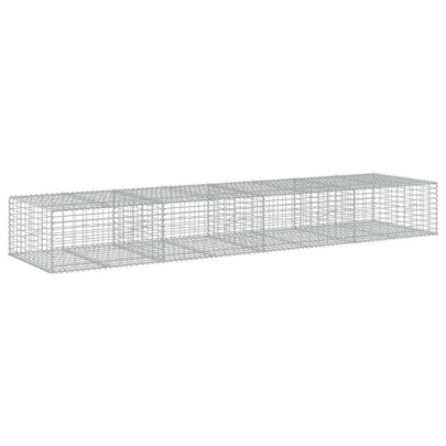 Coș Gabion cu Capac - Fier Galvanizat - 400x100x50 cm