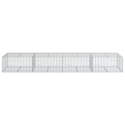 Coș Gabion cu Capac - Fier Galvanizat - 400x100x50 cm