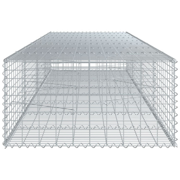 Coș Gabion cu Capac - Fier Galvanizat - 400x100x50 cm