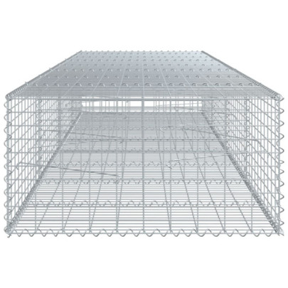 Coș Gabion cu Capac - Fier Galvanizat - 400x100x50 cm