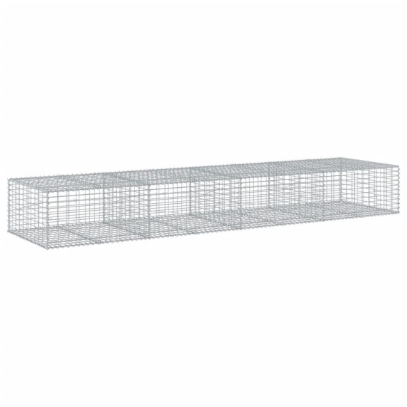 Coș Gabion cu Capac - Fier Galvanizat - 400x100x50 cm
