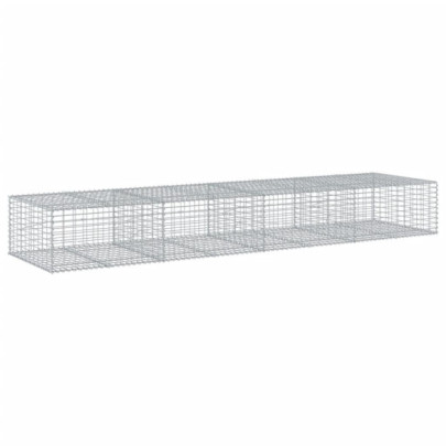 Coș Gabion cu Capac - Fier Galvanizat - 400x100x50 cm