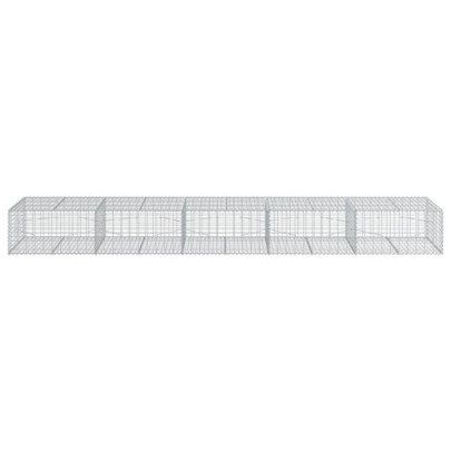 Coș Gabion cu Capac 500x100x50 cm - Fier Galvanizat Rezistent