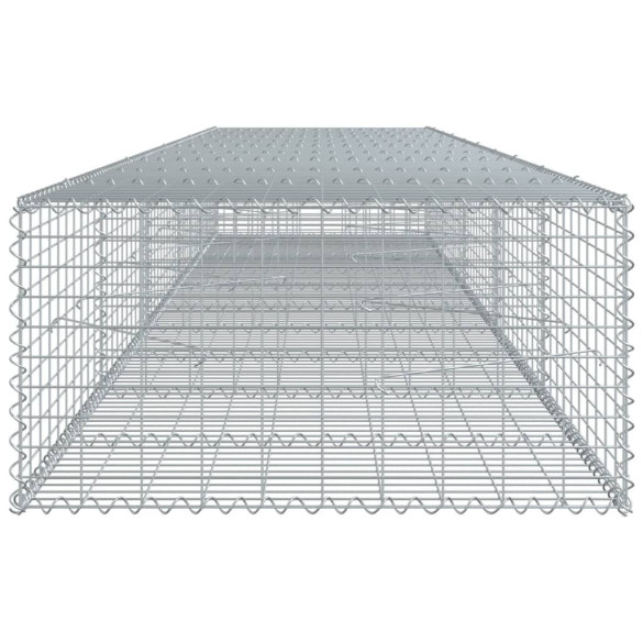 Coș Gabion cu Capac 500x100x50 cm - Fier Galvanizat Rezistent