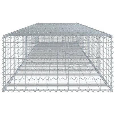 Coș Gabion cu Capac 500x100x50 cm - Fier Galvanizat Rezistent