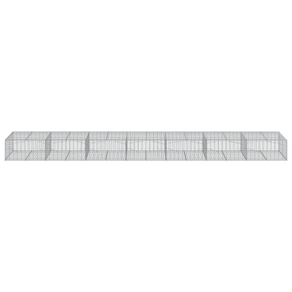 Coș Gabion cu Capace - Fier Galvanizat - 700x100x50 cm