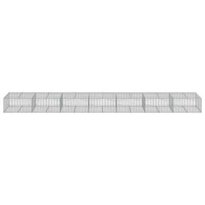 Coș Gabion cu Capace - Fier Galvanizat - 700x100x50 cm