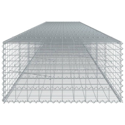 Coș Gabion cu Capace - Fier Galvanizat - 700x100x50 cm