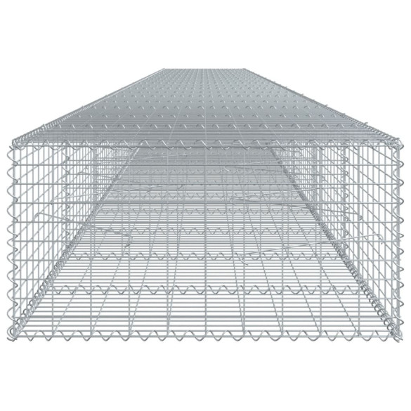 Coș Gabion cu Capac - 100x100x50 cm - Fier Galvanizat Rezistent