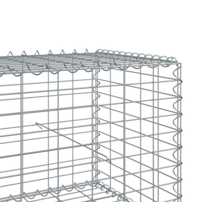 Coș Gabion cu Capac - 100x100x50 cm - Fier Galvanizat Rezistent