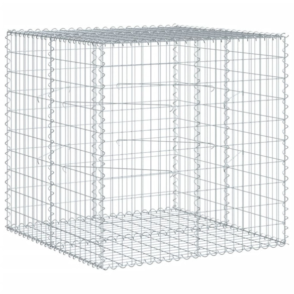 Coș Gabion cu Capac 100x100x100 cm - Fier Galvanizat Rezistent