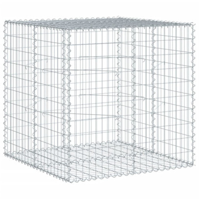 Coș Gabion cu Capac 100x100x100 cm - Fier Galvanizat Rezistent