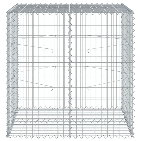 Coș Gabion cu Capac 100x100x100 cm - Fier Galvanizat Rezistent