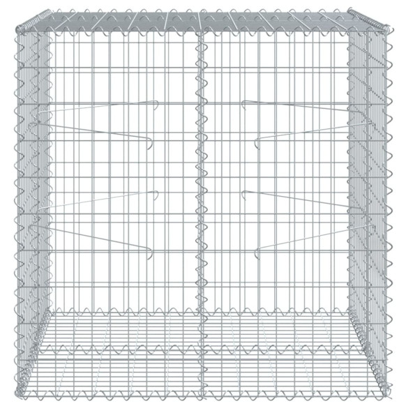 Coș Gabion cu Capac 100x100x100 cm - Fier Galvanizat Rezistent