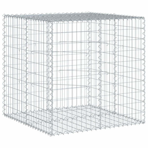 Coș Gabion cu Capac 100x100x100 cm - Fier Galvanizat Rezistent