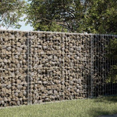 Coș Gabion cu Capac 150x100x100 cm - Fier Galvanizat Rezistent