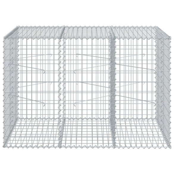 Coș Gabion cu Capac 150x100x100 cm - Fier Galvanizat Rezistent