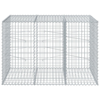 Coș Gabion cu Capac 150x100x100 cm - Fier Galvanizat Rezistent