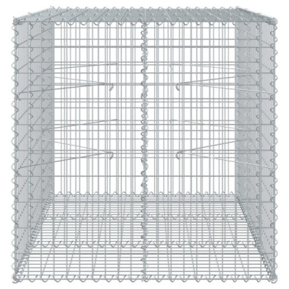 Coș Gabion cu Capac 150x100x100 cm - Fier Galvanizat Rezistent