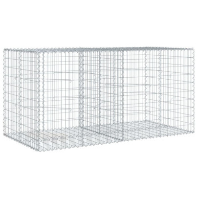Coș Gabion cu Capac 200x100x100 cm - Fier Galvanizat Rezistent