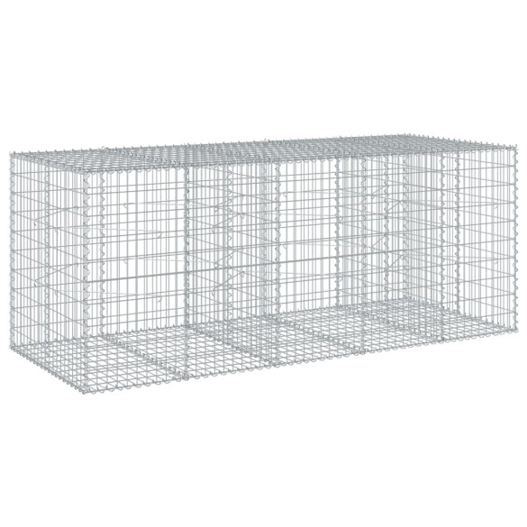 Coș Gabion cu Capac 250x100x100 cm - Fier Galvanizat