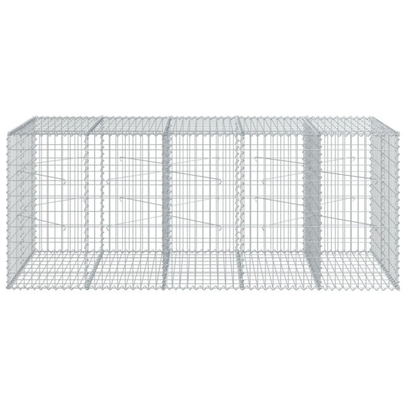 Coș Gabion cu Capac 250x100x100 cm - Fier Galvanizat