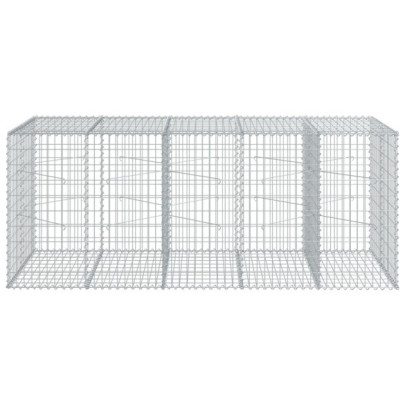 Coș Gabion cu Capac 250x100x100 cm - Fier Galvanizat