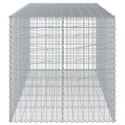 Coș Gabion cu Capac 250x100x100 cm - Fier Galvanizat