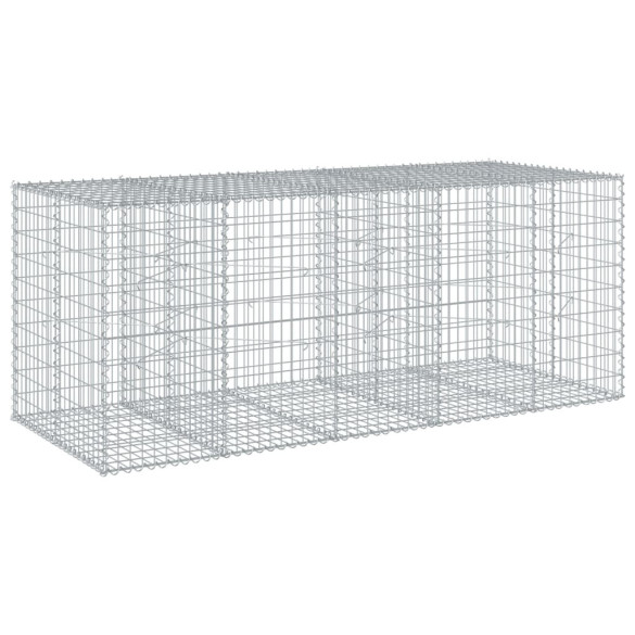 Coș Gabion cu Capac 250x100x100 cm - Fier Galvanizat