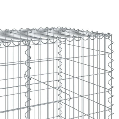 Coș Gabion cu Capac 250x100x100 cm - Fier Galvanizat
