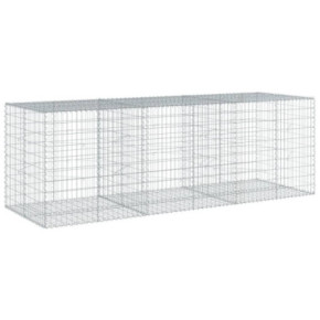 Coș Gabion cu Capace 300x100x100 cm - Fier Galvanizat Rezistent 2