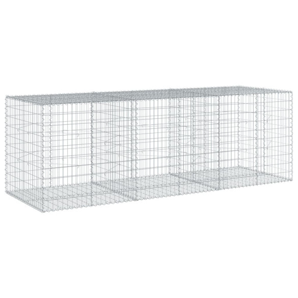 Coș Gabion cu Capace 300x100x100 cm - Fier Galvanizat Rezistent