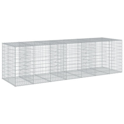 Coș Gabion cu Capac - Fier Galvanizat - 350x100x100 cm