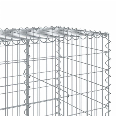 Coș Gabion cu Capac - Fier Galvanizat - 350x100x100 cm